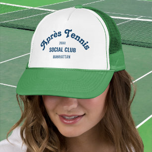 Retro Après Tennis Social Club Custom Groen Trucker Pet