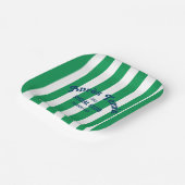 Retro Après Tennis Social Club Green Stripe  Papieren Bordje (Gebogen)