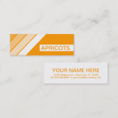 REtro APRICOTS Mini Visitekaartje (Voorkant / Achterkant)