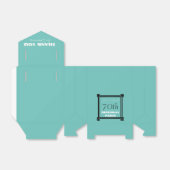 Retro Aqua 70e verjaardag Party Favor Box Bedankdoosjes (Uitgevouwen)