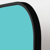 Retro Aqua Blau Minimalistische Monogram Pickleball Paddle (Links Detail)