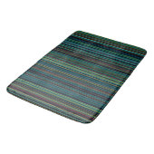 Retro aqua blue green stripe badmat (Gekanteld)