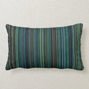 Retro aqua blue green stripe gooipijp kussen