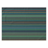 Retro aqua blue green stripe table clown tafelkleed (Voorkant (Horizontaal))