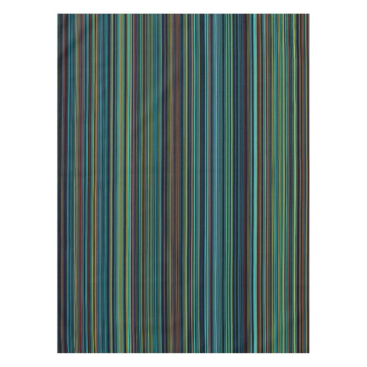 Retro aqua blue green stripe table clown tafelkleed (Voorkant)