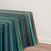 Retro aqua blue green stripe table clown tafelkleed (Voorbeeld)