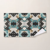 Retro Aqua Diamond Mid Century Modern Towel Set Bad Handdoek (Handdoek)