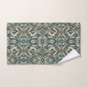 Retro Aqua Diamond Mid Century Modern Towel Set Bad Handdoek (Handdoek)