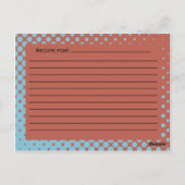 Retro Aqua en Roze Recipaard Card Briefkaart (Achterkant)