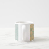 Retro Aqua Espresso Kop (Achterkant)