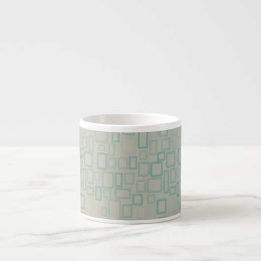 Retro Aqua Espresso Kop (Voorkant)