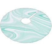 Retro Aqua Green Swirl Liquid Painting Aesthetic Kerstboom Rok (Gekanteld)
