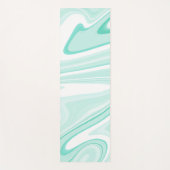 Retro Aqua Green Swirl Liquid Painting Aesthetics Yogamat (Voorkant)