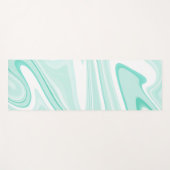 Retro Aqua Green Swirl Liquid Painting Aesthetics Yogamat (Voorkant (horizontaal))