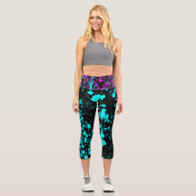Retro Aqua Hot Pink Splattered Style