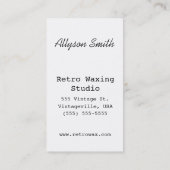 Retro Aqua Houndstooth Esthetician Visitekaartje (Achterkant)