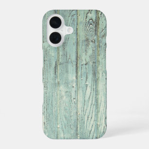 Retro Aqua Hout iPhone 16 Hoesje