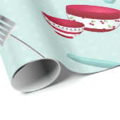 Retro Aqua Keuken Gadget Cadeaupapier (Rol Hoek)