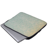 Retro Aqua Laptop Sleeve (Voorkant onderkant)