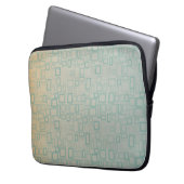 Retro Aqua Laptop Sleeve (Voorkant Links)