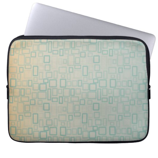Retro Aqua Laptop Sleeve (Voorkant)