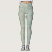 Retro Aqua Leggings (Voorkant)