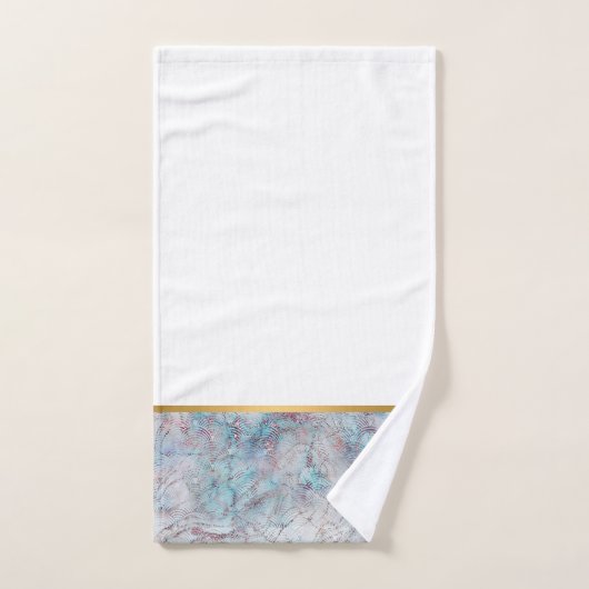 RETRO AQUA MARBLE ABSTRACTE BATHROOM SET BAD HANDDOEK (Handdoek)