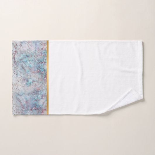 RETRO AQUA MARBLE ABSTRACTE BATHROOM SET BAD HANDDOEK (Handdoek)