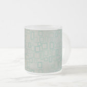 Retro Aqua Matglas Koffiemok (Voorkant rechts)
