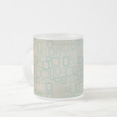 Retro Aqua Matglas Koffiemok (Voorkant links)