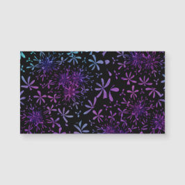 Retro Aqua Paarse Floral Blossom