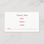 Retro Aqua Visitekaartje (Achterkant)