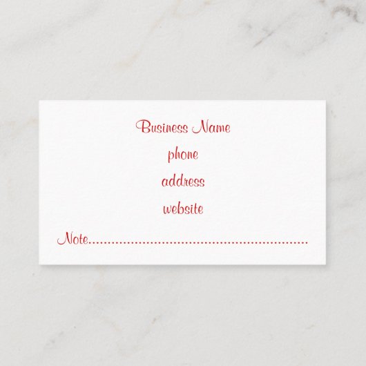 Retro Aqua Visitekaartje (Achterkant)