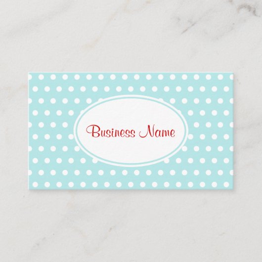 Retro Aqua Visitekaartje (Voorkant)