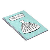 Retro Aqua Wedding Planner Notitieboek (Rechterzijde)