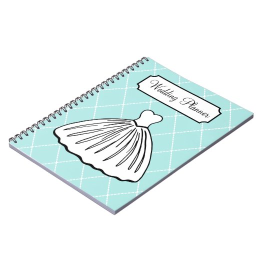 Retro Aqua Wedding Planner Notitieboek (Linkerzijde)