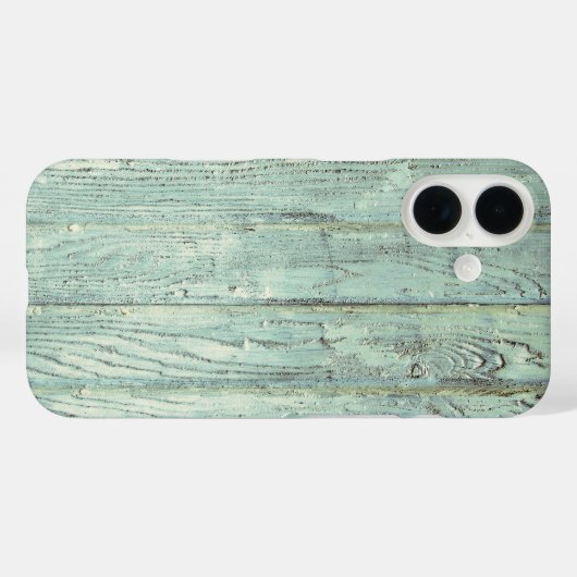 Retro Aqua Wood Case-Mate iPhone Case (Achterkant (horizontaal))