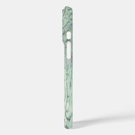 Retro Aqua Wood Case-Mate iPhone Case (Achterkant / Links)