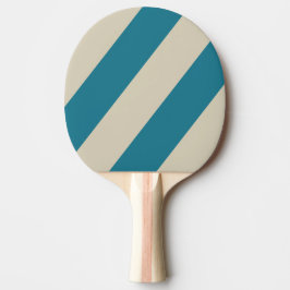 Retro Aquamarijn Drie Vette Strepen Tafeltennisbatje
