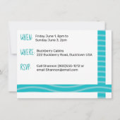 Retro Aquamarine Traandrop Caravan Glamping Kaart (Achterkant)