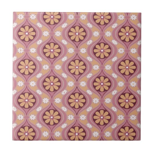 Retro Arabesque Tegeltje (Voorkant)