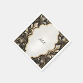 Retro Arabisch Exotisch Bold Damask Vrijgezellenfe Servet (Hoek)