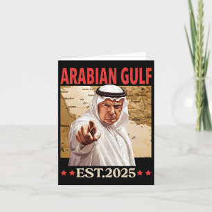 Retro Arabische Golf van Arabië Perzische Golf Fun Kaart