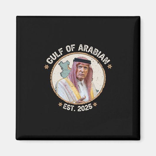 Retro Arabische Golf van Arabië Perzische Golf Fun Magneet (Voorkant)