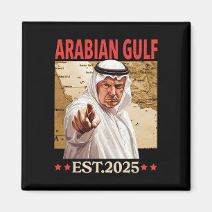 Retro Arabische Golf van Arabië Perzische Golf Fun Magneet