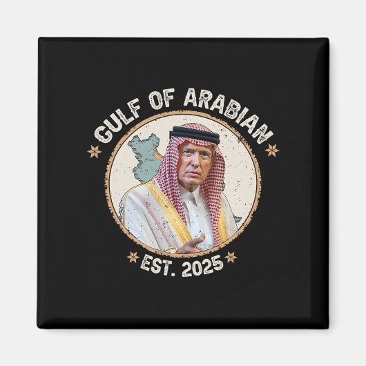 Retro Arabische Golf van Arabië Perzische Golf Fun Magneet (Voorkant)