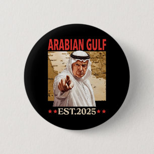 Retro Arabische Golf van Arabië Perzische Golf Fun Ronde Button 5,7 Cm