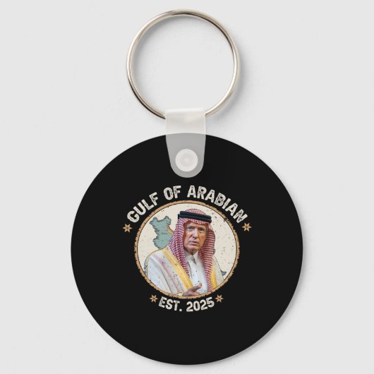 Retro Arabische Golf van Arabië Perzische Golf Fun Sleutelhanger (Voorkant)