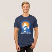 Retro Arapahoe Basin Ski Sunset T-shirt (Voorkant volledig)