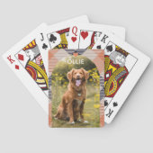 Retro Arc gepersonaliseerde huisdier foto Pokerkaarten (Achterkant)